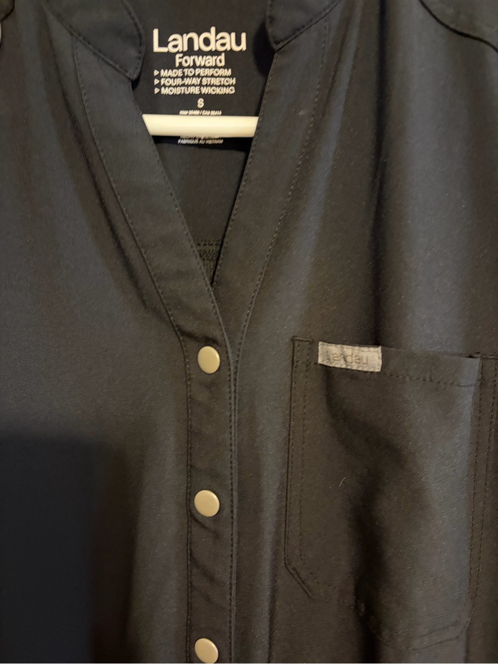 Landau 8 pocket scrub jumpsuit black small - Picture 6 of 11